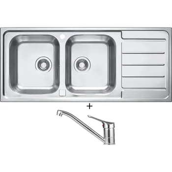 Nerezový dřez Nerezový dřez SET Alveus LINE 100 MAXIM nerez + Alveus RIVIERA X chrom