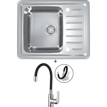 Nerezový dřez Nerezový dřez SET Alveus GALEO 10 nerez + Kuchinox ELZA BKE 761 chrom/černá