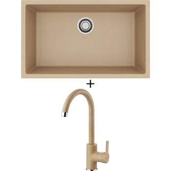Granitový dřez Dřez pod desku SET Alveus OMNI 40 beige 55 + Alveus TONIA beige 55