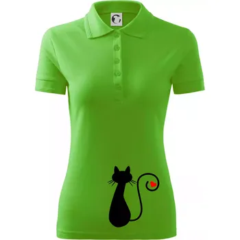 Zamilovaná kočka ocásek - Polokošile dámská Pique Polo - XL ( Apple Green )