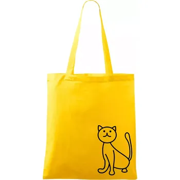 Kočka kouká - Taška bavlněná - 42 x 38 cm ( Žlutá )