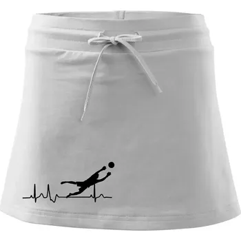 Dámská sukně Ekg fotbal brankář - Sportovní sukně - two in one - XS ( Bílá )
