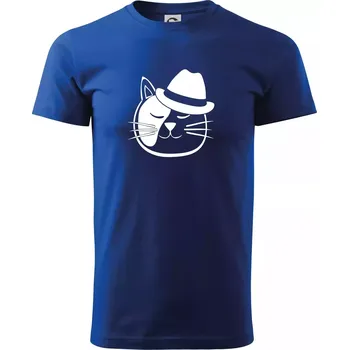 Kočka s kloboukem - Triko extra velké (5-8XL) - 7XL ( Královská modrá )