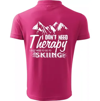 Pánská košile I dont need therapy - Skiing - Polokošile pánská Pique Polo 203 - 2XL ( Purpurová )