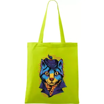 Kocour sympaťák - Taška bavlněná - 42 x 38 cm ( Limetková )
