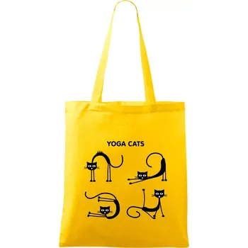 Kočičí jóga (Hana-creative) - Taška bavlněná - 42 x 38 cm ( Žlutá )