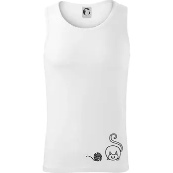 Kočka klubíčko - Tílko pánské Core - XL ( Bílá )