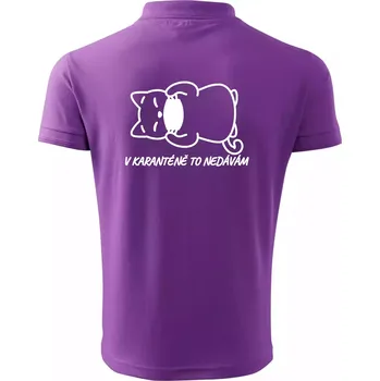 Pánská košile V karanténě to nedávám - Polokošile pánská Pique Polo 203 - S ( Fialová )