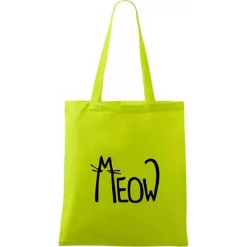 Meow - Mňau - Taška bavlněná - 42 x 38 cm ( Limetková )