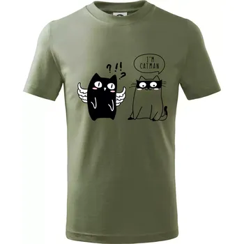 Dětská móda Catman - Tričko dětské bavlněné - 134 cm/8 let ( Khaki )