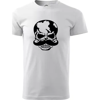 Mustache lebka - Triko extra velké (5-8XL) - 6XL ( Bílá )
