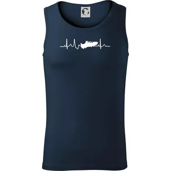 Pánská móda Ekg fotbal kopačka - Tílko pánské Core - 2XL ( Námořní modrá (velmi tmavá - téměř černá) )