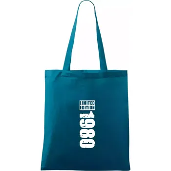 Limited edition 1980 pruh - Taška bavlněná - 42 x 38 cm ( Petrolejová )