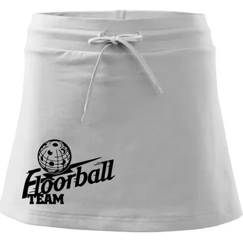 Dámská sukně Florbal team - Sportovní sukně - two in one - XL ( Bílá )