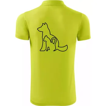 Pánská košile Kočkopes - Polokošile Victory sportovní (dresovina) - 3XL ( Limetková )