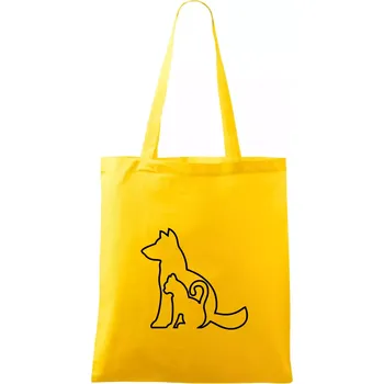 Kočkopes - Taška bavlněná - 42 x 38 cm ( Žlutá )