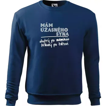 Pánská mikina Mám úžasného syna - Mikina Essential pánská - 3XL ( Půlnoční modrá )