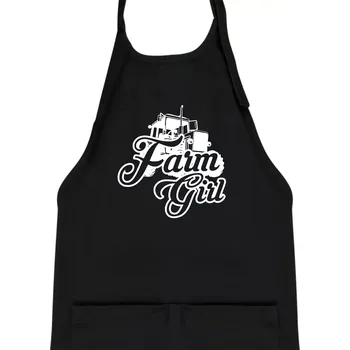 Kuchyňská zástěra Farm Girl - Dětská zástěra na vaření - Univerzální velikost ( Černá )