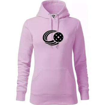 Dámská mikina Florbal míček - Mikina dámská Cape s kapucí - S ( Orchid )