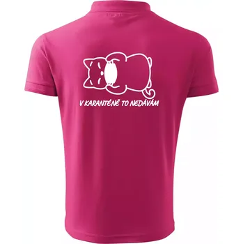 Pánská košile V karanténě to nedávám - Polokošile pánská Pique Polo 203 - 4XL ( Purpurová )