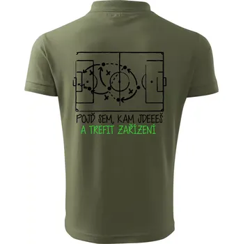 Pánská košile Pojď sem, kam jdeš a trefit zařízení - Polokošile pánská Pique Polo 203 - XL ( Khaki )