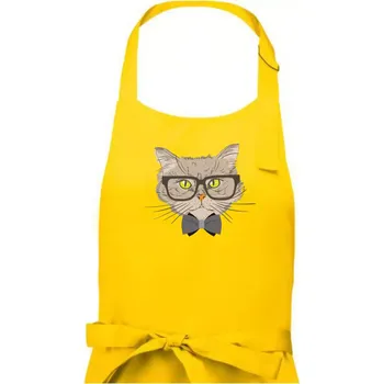 Kuchyňská zástěra Hipster mourek - Pánská zástěra na vaření - Univerzální velikost ( Žlutá )