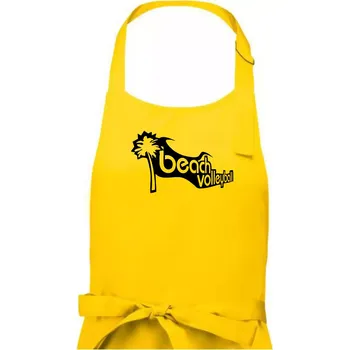 Kuchyňská zástěra Beach volleyball obrys - Dámská zástěra na vaření - Univerzální velikost ( Žlutá )