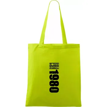 Limited edition 1980 pruh - Taška bavlněná - 42 x 38 cm ( Limetková )
