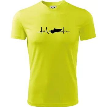 Pánské tričko Ekg fotbal kopačka - Pánské triko Fantasy sportovní (dresovina) - 3XL ( Neonově žlutá )