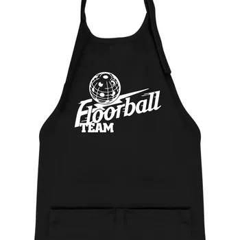 Kuchyňská zástěra Florbal team - Dětská zástěra na vaření - Univerzální velikost ( Černá )