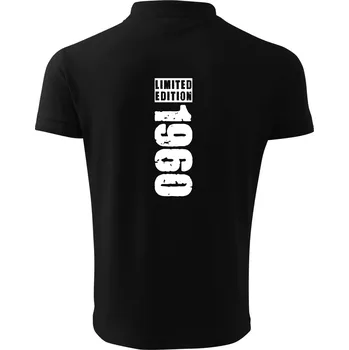 Pánská košile Limited edition 1960 pruh - Polokošile pánská Pique Polo 203 - 2XL ( Černá )