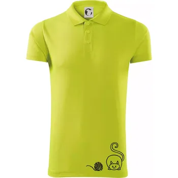 Pánská košile Kočka klubíčko - Polokošile Victory sportovní (dresovina) - 3XL ( Limetková )