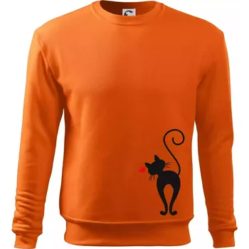 Pánská mikina Zamilovaná kočka zezadu - Mikina Essential pánská - 3XL ( Oranžová )