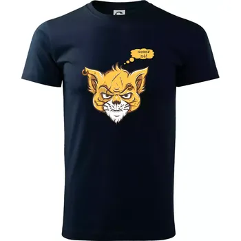 Pánské tričko Kočka "neser mě!" - Triko extra velké (5-8XL) - 7XL ( Námořní modrá (velmi tmavá - téměř černá) )