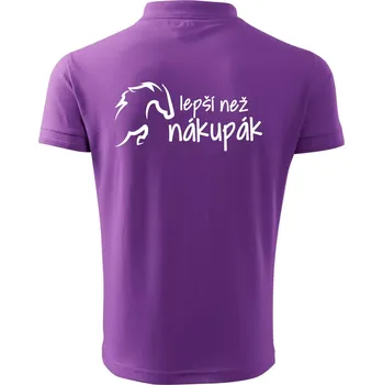 Pánská košile Lepší než nákupák - Polokošile pánská Pique Polo 203 - 3XL ( Fialová )