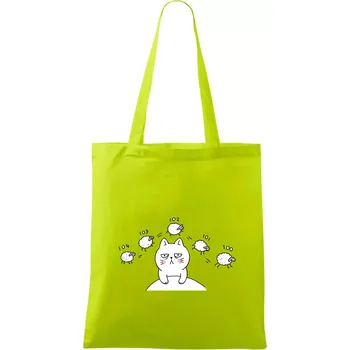 Unavená kočka nemůže spát - Taška bavlněná - 42 x 38 cm ( Limetková )