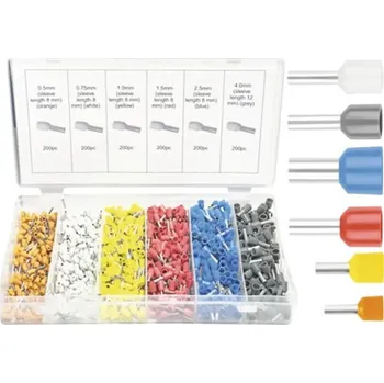 Lisovací dutinky izolované Ø 0,5-4 mm² balení 1100ks