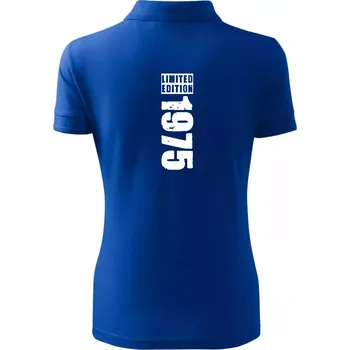 Limited edition 1975 pruh - Polokošile dámská Pique Polo - 2XL ( Královská modrá )