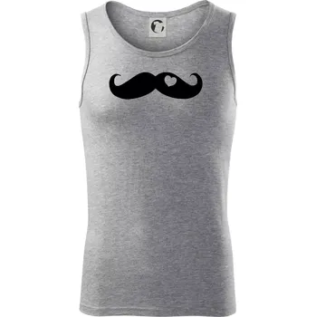 Mustache love - Tílko pánské Core - L ( Tmavě šedý melír )