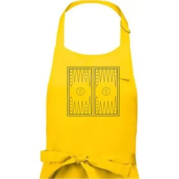 Kuchyňská zástěra Backgammon černobílý - Dámská zástěra na vaření - Univerzální velikost ( Žlutá )