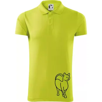 Pánská košile Ladná kočka - Polokošile Victory sportovní (dresovina) - XL ( Limetková )