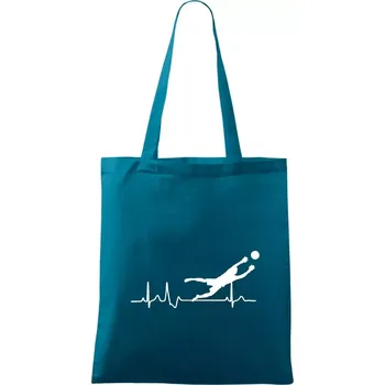 Nákupní taška Ekg fotbal brankář - Taška bavlněná - 42 x 38 cm ( Petrolejová )