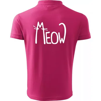 Pánská košile Meow - Mňau - Polokošile pánská Pique Polo 203 - XL ( Purpurová )