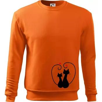 Pánská mikina Kočky - Zamilovaný pár - Mikina Essential pánská - 3XL ( Oranžová )