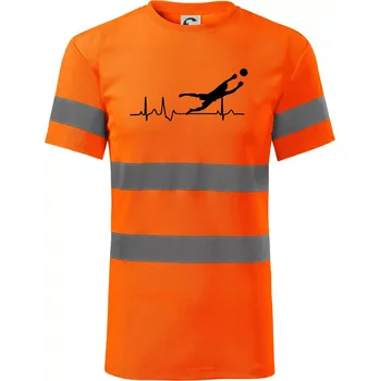Pánská móda Ekg fotbal brankář - Triko reflexní - HV PROTECT - 2XL ( Neonově oranžová )