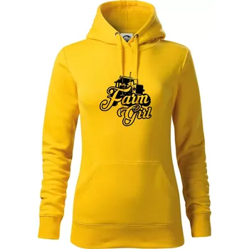 Dámská mikina Farm Girl - Mikina dámská Cape s kapucí - XS ( Žlutá )