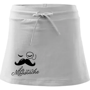 Dámská sukně La Mustache - Sportovní sukně - two in one - L ( Bílá )