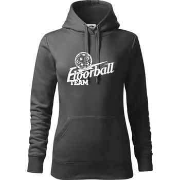 Dámská mikina Florbal team - Mikina dámská Cape s kapucí - M ( Tmavá břidlice (šedá se zeleným nádechem) )