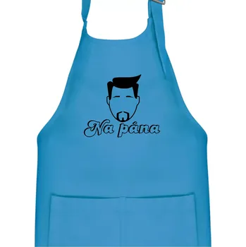 Kuchyňská zástěra Na pána - Dětská zástěra na vaření - Univerzální velikost ( Světlý tyrkys )