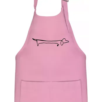 Kuchyňská zástěra Jezevčík - kreslený - Dětská zástěra na vaření - Univerzální velikost ( Růžová )